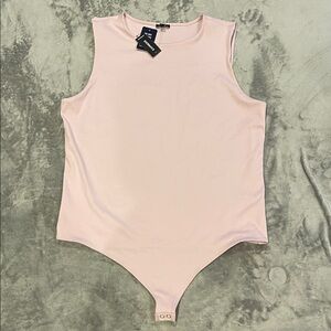 Express Light Pink Sleeveless Bodysuit